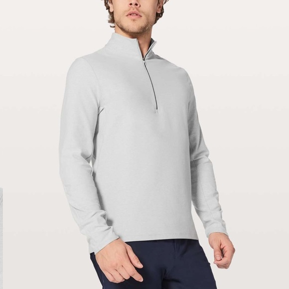 Tops - Lululemon Surge Warm 1/2 Zip in Heathered Sea Salt Size M